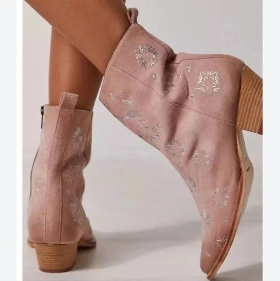 Free People Bowers Embroidered Boots